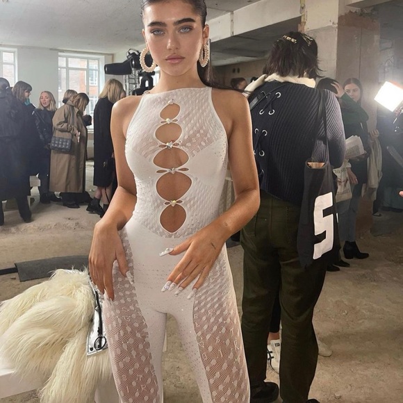 poster girl Janice jumpsuit White - Picture 4 of 9